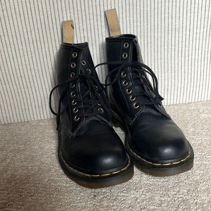Black vegan Dr. Martens boots
